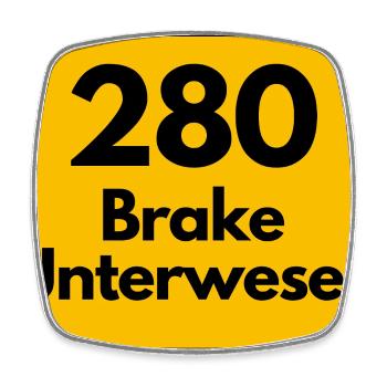 ANCIEN CODE POSTAL RÉTRO 2880 BRAKE UNTERWESER ! - Magnet carré - blanc - Devant
