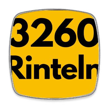 ALTE POSTLEITZAHL PLZ RETRO 3260 RINTELN – WESER - Viereckiger Kühlschrankmagnet - Weiß - Vorne