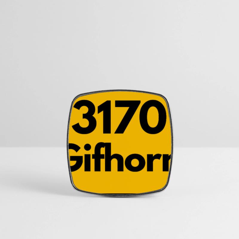 OLD POSTCODE POSTCODE RETRO 3170 GIFHORN – MÜHLEN Square fridge magnet