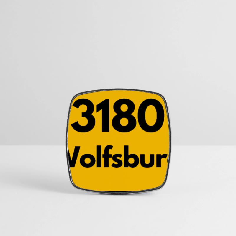 OLD POSTCODE POSTCODE RETRO 3180 WOLFSBURG Square fridge magnet