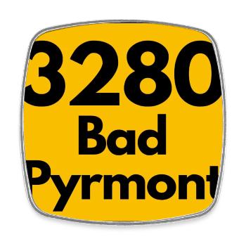 OLD POSTCODE POSTCODE RETRO 3280 BAD PYRMONT - Square fridge magnet - white - Front