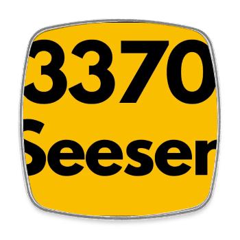 ANCIEN CODE POSTAL RETRO 3370 SEESEN HARZ - Magnet carré - blanc - Devant