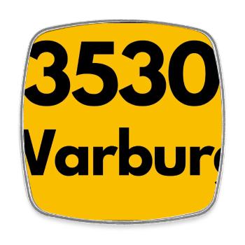OLD POSTCODE POSTCODE RETRO 3530 WARBURG HANSEMAUE - Square fridge magnet - white - Front
