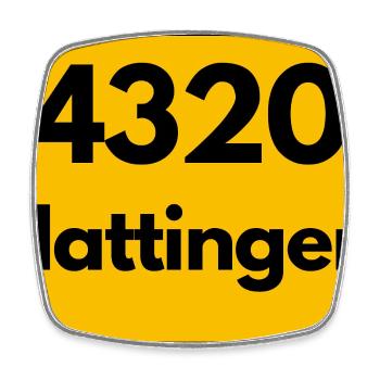 ALTE POSTLEITZAHL PLZ RETRO 4320 HATTINGEN – NRW - Viereckiger Kühlschrankmagnet - Weiß - Vorne