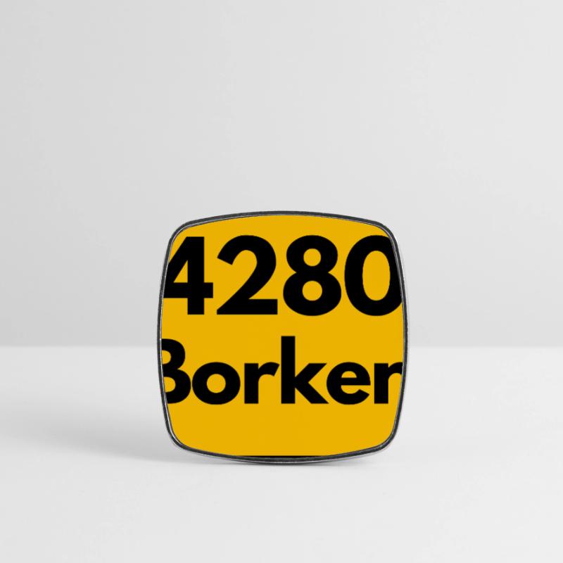 OLD POSTCODE POSTCODE RETRO 4280 BORKEN FÜNFTÜRME Square fridge magnet