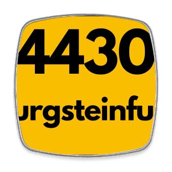 ALTE POSTLEITZAHL PLZ RETRO 4430 BURGSTEINFURT NRW - Viereckiger Kühlschrankmagnet - Weiß - Vorne