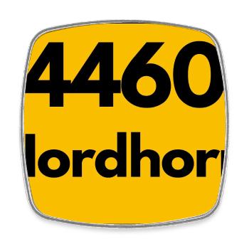 ALTE POSTLEITZAHL PLZ RETRO  4460 NORDHORN – NRW - Viereckiger Kühlschrankmagnet - Weiß - Vorne