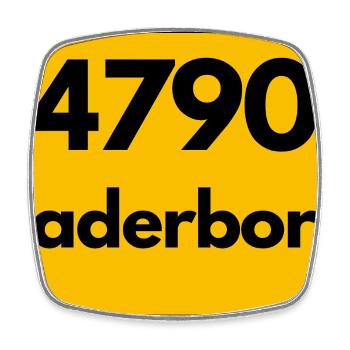 ANCIEN CODE POSTAL RETRO 4790 PADERBORN - Magnet carré - blanc - Devant
