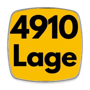 ALTE POSTLEITZAHL PLZ RETRO 4910 LAGE - Viereckiger Kühlschrankmagnet - Weiß - Vorne
