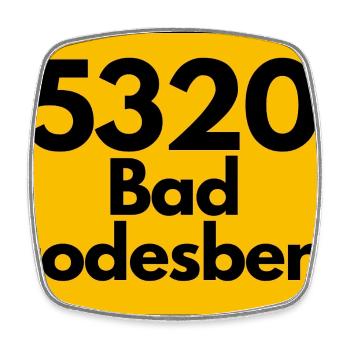 ANCIEN CODE POSTAL RETRO 5320 Bad Godesberg NRW - Magnet carré - blanc - Devant