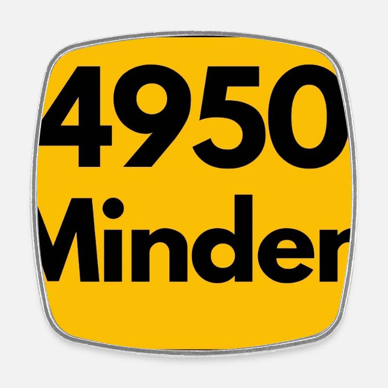 ALTE POSTLEITZAHL PLZ RETRO 4950 MINDEN - Viereckiger Kühlschrankmagnet - Weiß