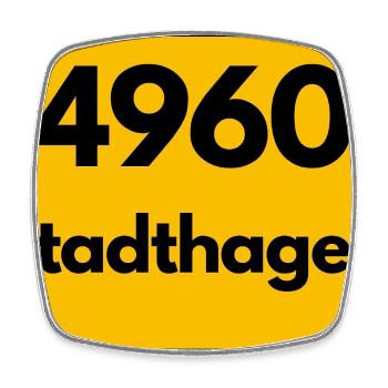 ALTE POSTLEITZAHL PLZ RETRO 4960 STADTHAGEN - Viereckiger Kühlschrankmagnet - Weiß - Vorne