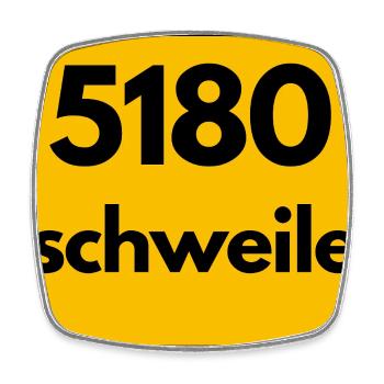 ALTE POSTLEITZAHL PLZ RETRO 5180 ESCHWEILER - Viereckiger Kühlschrankmagnet - Weiß - Vorne