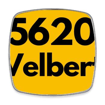OLD POSTCODE POSTCODE RETRO 5620 VELBERT NRW - Square fridge magnet - white - Front