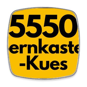 ALTE POSTLEITZAHL PLZ RETRO 5550 BERNKASTEL-KUES - Viereckiger Kühlschrankmagnet - Weiß - Vorne