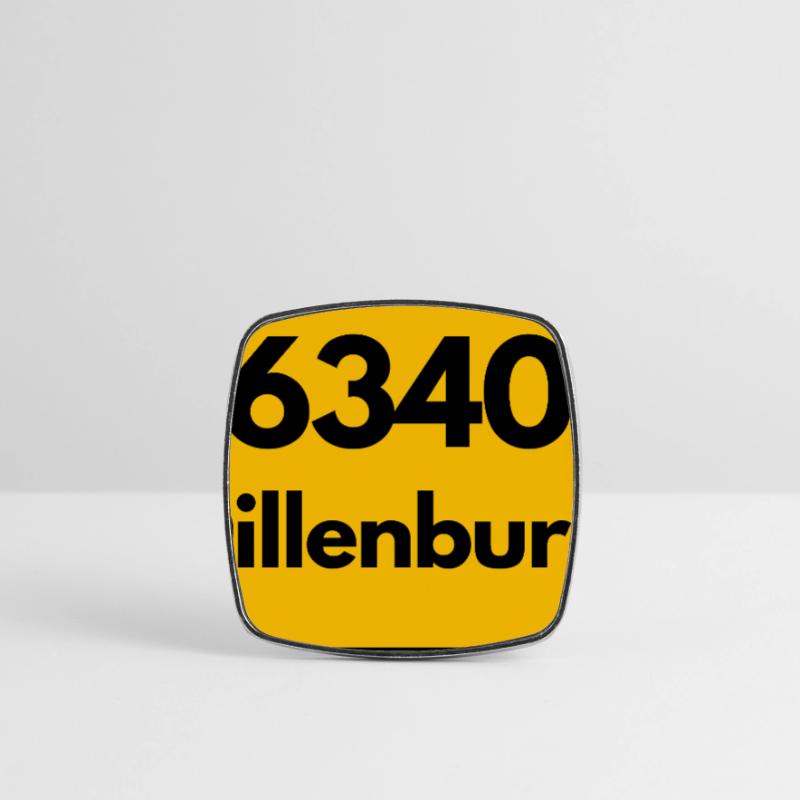 OLD POSTCODE POSTCODE RETRO 6340 DILLENBURG HEIMAT Square fridge magnet