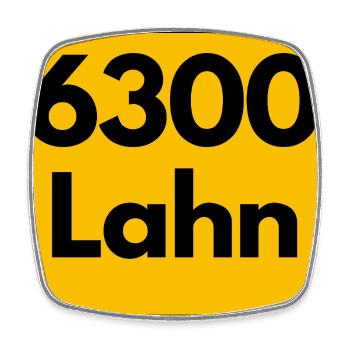 ALTE POSTLEITZAHL PLZ RETRO 6300 LAHN HEIMATSTOLZ  - Viereckiger Kühlschrankmagnet - Weiß - Vorne