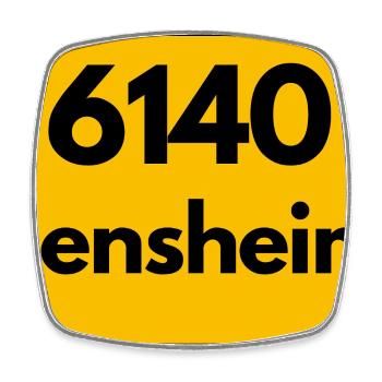 ALTE POSTLEITZAHL PLZ RETRO 6140 BENSHEIM HEIMAT - Viereckiger Kühlschrankmagnet - Weiß - Vorne