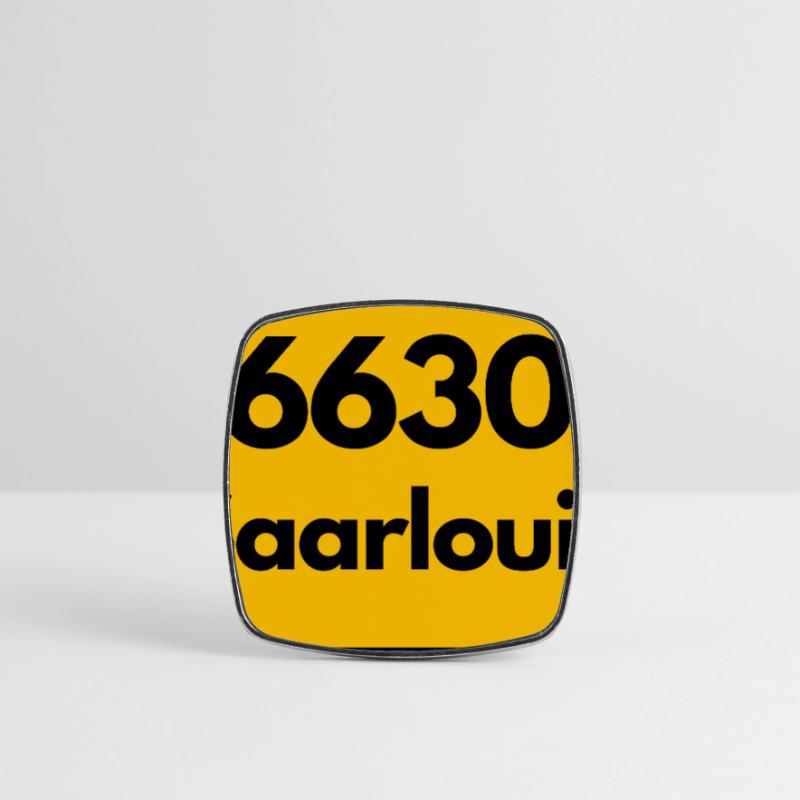OLD POSTCODE POSTCODE RETRO 6630 SAARLOUIS HEIMAT Square fridge magnet