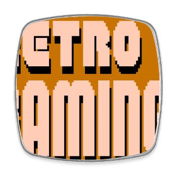Retro-Gaming-Pixelkunst - Viereckiger Kühlschrankmagnet - Weiß - Vorne