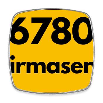 ALTE POSTLEITZAHL PLZ RETRO 6780 PIRMASENS HEIMATS - Viereckiger Kühlschrankmagnet - Weiß - Vorne