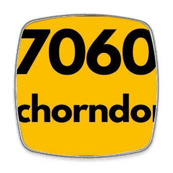 ALTE POSTLEITZAHL PLZ RETRO 7060 SCHORNDORF HEIMAT - Viereckiger Kühlschrankmagnet - Weiß - Vorne