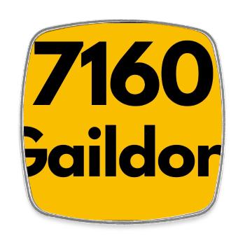 OLD POSTCODE POSTCODE RETRO 7160 GAILDORF HEIMAT - Square fridge magnet - white - Front