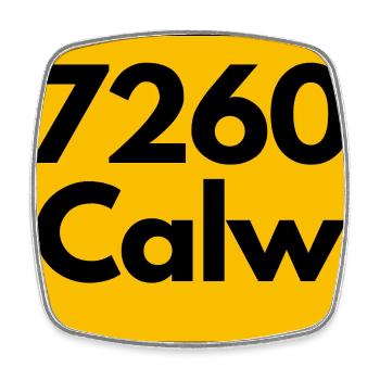 ALTE POSTLEITZAHL PLZ RETRO 7260 CALW HEIMATSTOLZ  - Viereckiger Kühlschrankmagnet - Weiß - Vorne