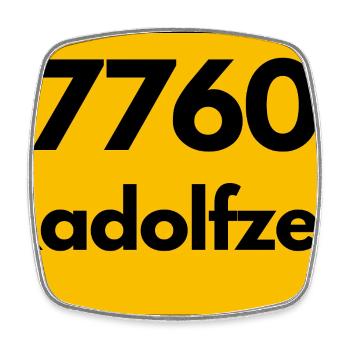 ALTE POSTLEITZAHL PLZ RETRO 7760 RADOLFZELL HEIMAT - Viereckiger Kühlschrankmagnet - Weiß - Vorne