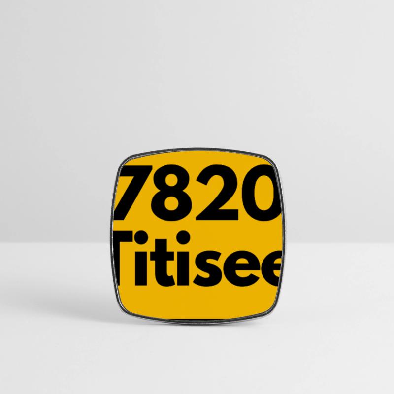 OLD POSTCODE POSTCODE RETRO 7820 TITISEE HEIMAT Square fridge magnet