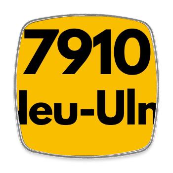ALTE POSTLEITZAHL PLZ RETRO 7910 NEU ULM HEIMAT - Viereckiger Kühlschrankmagnet - Weiß - Vorne
