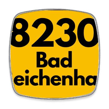 ANCIEN CODE POSTAL RÉTRO 8230 BAD REICHENHALL HEIMA - Magnet carré - blanc - Devant
