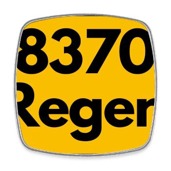 ALTE POSTLEITZAHL PLZ RETRO 8370 REGEN HEIMATSTOLZ - Viereckiger Kühlschrankmagnet - Weiß - Vorne