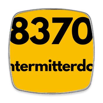ALTE POSTLEITZAHL PLZ RETRO 8370 UNTERMITTERDORF - Viereckiger Kühlschrankmagnet - Weiß - Vorne