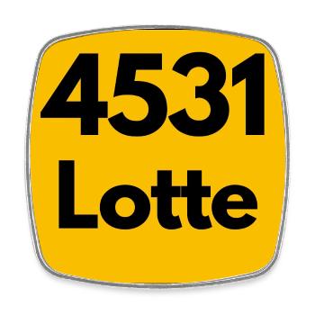 ALTE POSTLEITZAHL PLZ RETRO 4531 LOTTE HEIMATSTOLZ - Viereckiger Kühlschrankmagnet - Weiß - Vorne