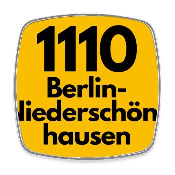 ALTE POSTLEITZAHL PLZ 1110 BERLIN NIEDERSCHÖNHAUSE - Viereckiger Kühlschrankmagnet - Weiß - Vorne