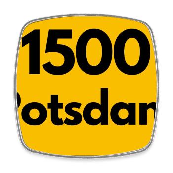 ALTE POSTLEITZAHL PLZ RETRO 1500 POTSDAM HEIMAT - Viereckiger Kühlschrankmagnet - Weiß - Vorne