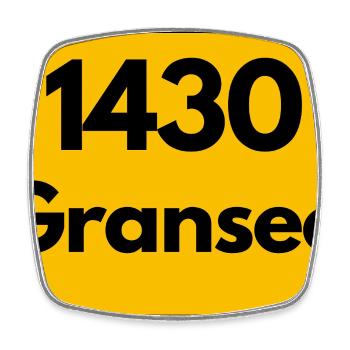 OLD POSTCODE POSTCODE RETRO 1430 GRANSEE HEIMAT - Square fridge magnet - white - Front