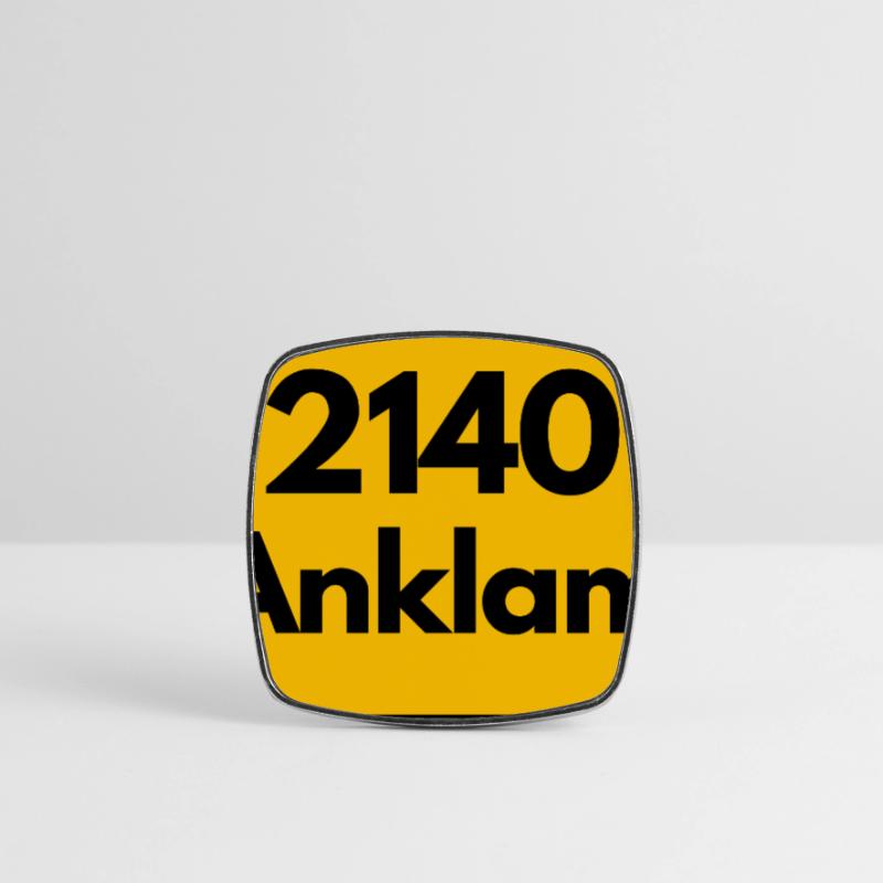 OLD POSTCODE POSTCODE RETRO 2140 ANKLAM HEIMAT Square fridge magnet