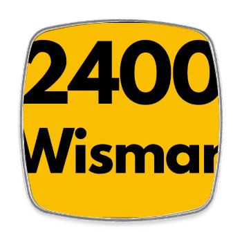 OLD POSTCODE POSTCODE RETRO 2400 WISMAR HEIMAT - Square fridge magnet - white - Front