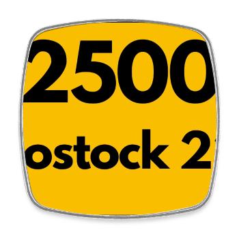 ALTE POSTLEITZAHL PLZ RETRO 2500 ROSTOCK 22 HEIMAT - Viereckiger Kühlschrankmagnet - Weiß - Vorne
