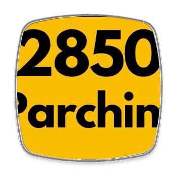 ALTE POSTLEITZAHL PLZ RETRO 2850 PARCHIM HEIMAT - Viereckiger Kühlschrankmagnet - Weiß - Vorne