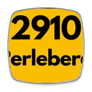 ALTE POSTLEITZAHL PLZ RETRO 2910 PERLEBERG HEIMAT - Viereckiger Kühlschrankmagnet - Weiß - Vorne