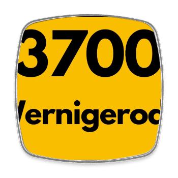 ALTE POSTLEITZAHL PLZ 3700 WERNIGERODE HEIMATSTOLZ - Viereckiger Kühlschrankmagnet - Weiß - Vorne