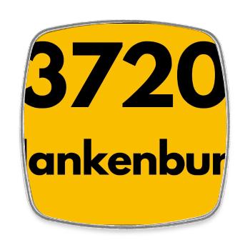 ALTE POSTLEITZAHL PLZ 3720 BLANKENBURG HEIMATSTOLZ - Viereckiger Kühlschrankmagnet - Weiß - Vorne