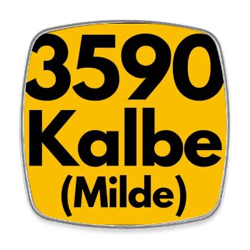 ALTE POSTLEITZAHL PLZ 3590 KALBE MILDE HEIMATSTOLZ - Viereckiger Kühlschrankmagnet - Weiß - Vorne