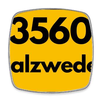 ALTE POSTLEITZAHL PLZ 3560 SALZWEDEL HEIMATSTOLZ - Viereckiger Kühlschrankmagnet - Weiß - Vorne