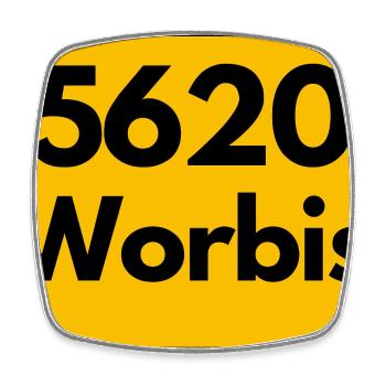 ALTE POSTLEITZAHL 5620 WORBIS HEIMATSTOLZ ORIGINAL - Viereckiger Kühlschrankmagnet - Weiß - Vorne