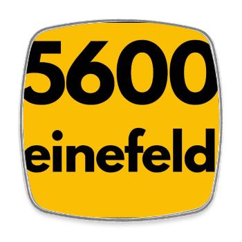 ALTE POSTLEITZAHL 5600 LEINEFELDE HEIMATSTOLZ - Viereckiger Kühlschrankmagnet - Weiß - Vorne