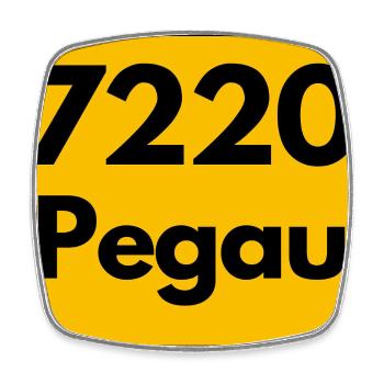 ALTE POSTLEITZAHL 7220 PEGAU HEIMATSTOLZ SACHSEN - Viereckiger Kühlschrankmagnet - Weiß - Vorne
